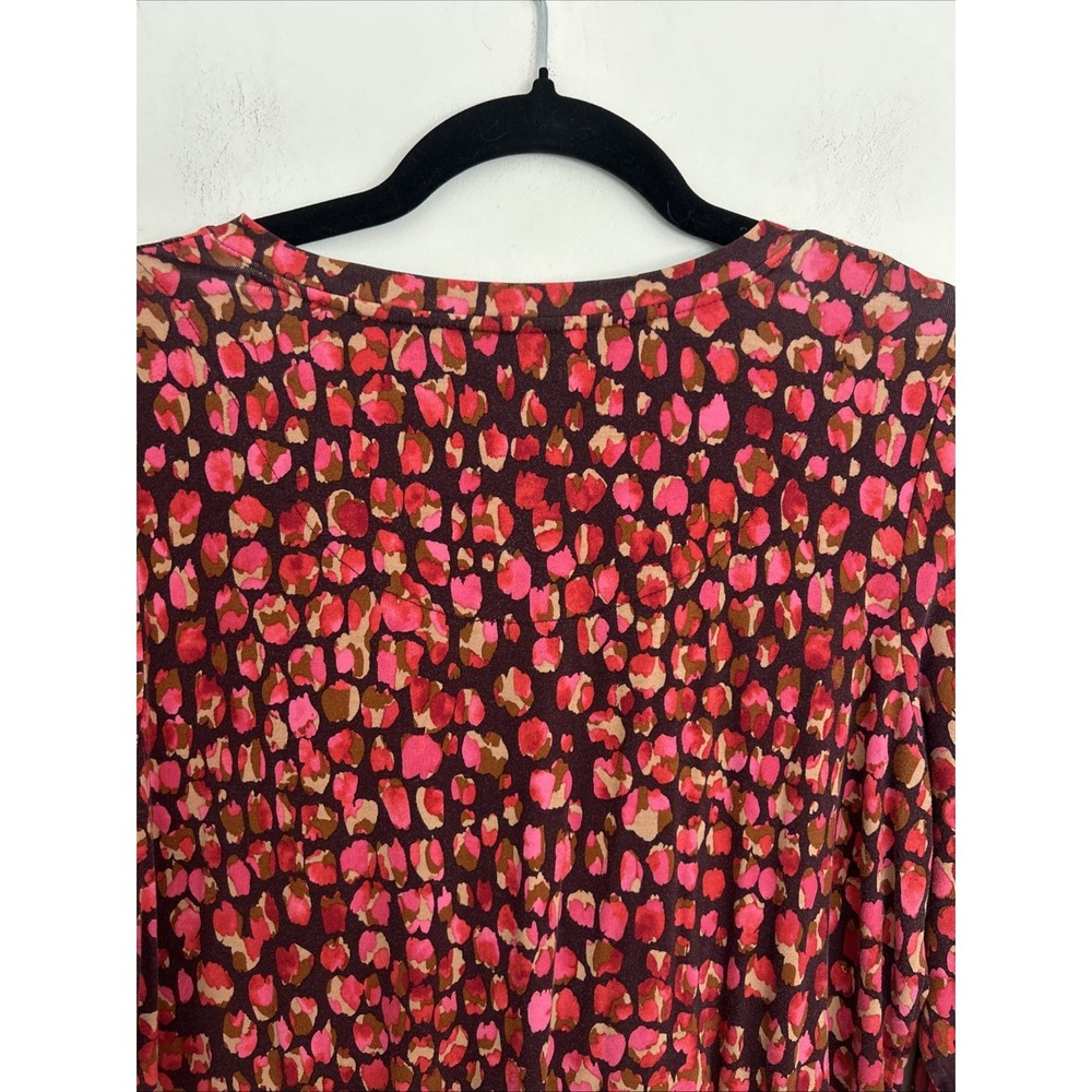 CHICO'S Lightweight Long Sleeve Pink/Ted Stretchy Top Size Medium (1) Comfy Soft - Picture 7 of 10